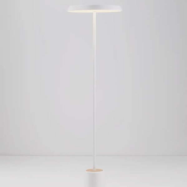 Nova Luce Bílá kovová stojací LED lampa Ophelia 135 cm