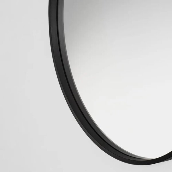 Nova Luce Černé kovové nástěnné zrcadlo Rossi 60 cm