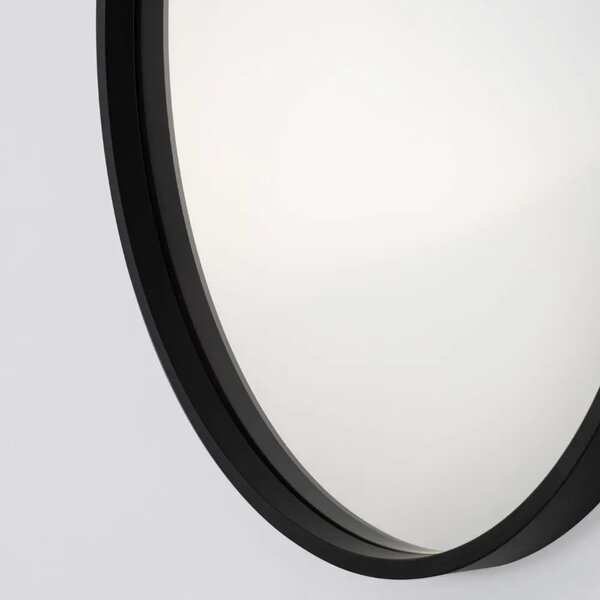 Nova Luce Černé kovové nástěnné zrcadlo Rossi 50 cm