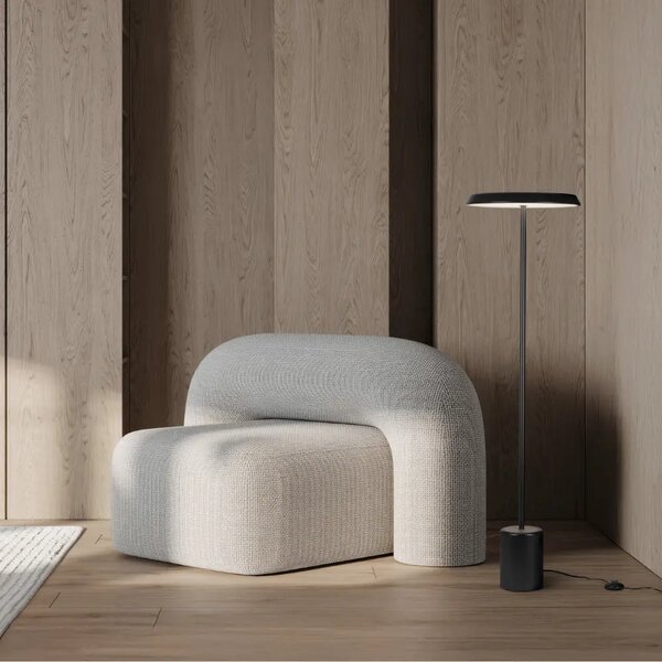 Nova Luce Černá kovová stojací LED lampa Ophelia 135 cm