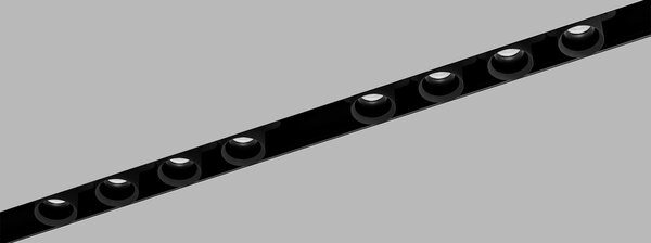 LED2 6480633 Mag Shot, černé bodové svítidlo pro Mag track 48V, 2W 3000K, Ø 2,2cm