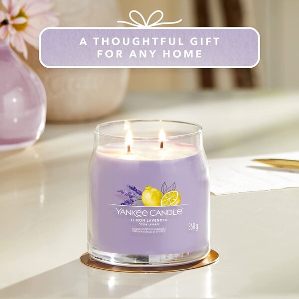 Yankee Candle vonná svíčka Signature ve skle střední Lemon Lavender 368g