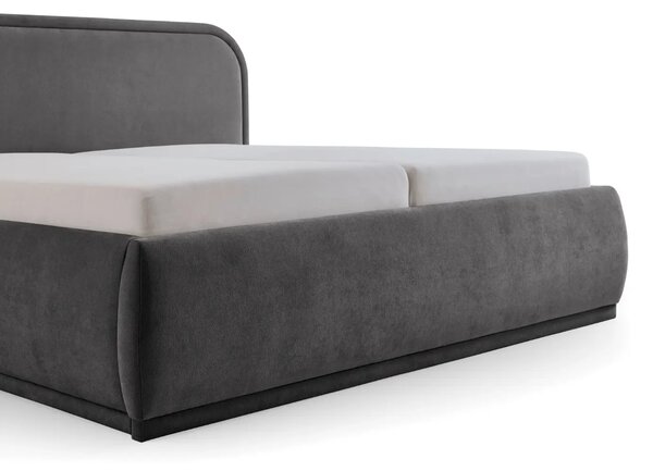 -25 % Dny Marianne - Meise Möbel Antracitová čalouněná dvoulůžková postel Soma 160 x 200 cm