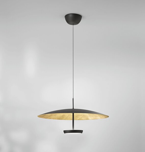 Fabas 3803-45-294 Yuko, moderní závěsné svítidlo, 40W LED 3000K tříkrokové stmívání, černá/zlatá, prům. 60cm