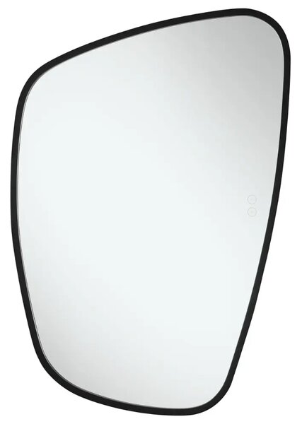 Nova Luce Černé závěsné zrcadlo s LED osvětlením Sinia 80 x 55 cm