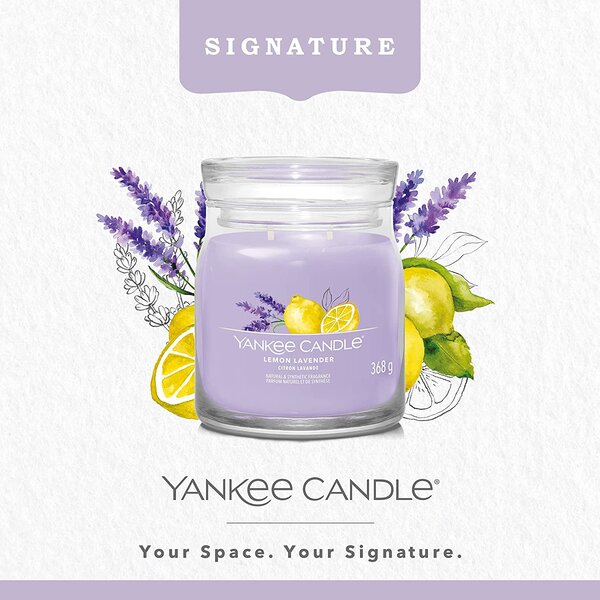 Yankee Candle vonná svíčka Signature ve skle střední Lemon Lavender 368g