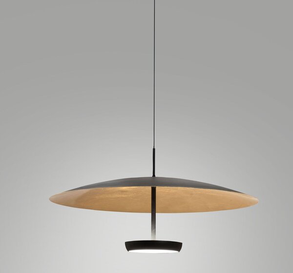 Fabas 3803-45-294 Yuko, moderní závěsné svítidlo, 40W LED 3000K tříkrokové stmívání, černá/zlatá, prům. 60cm