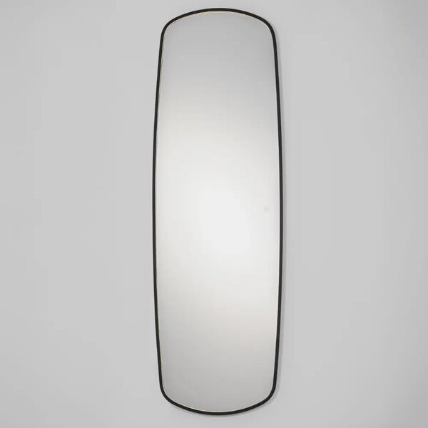 Nova Luce Černé závěsné zrcadlo s LED osvětlením Sinia 170 x 55 cm
