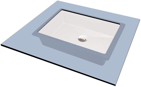 Deante Correo, granitové umyvadlo 500x350x140 mm, bílá matná, DEA-CQR_AU5U