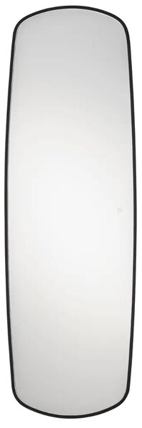 Nova Luce Černé závěsné zrcadlo s LED osvětlením Sinia 170 x 55 cm