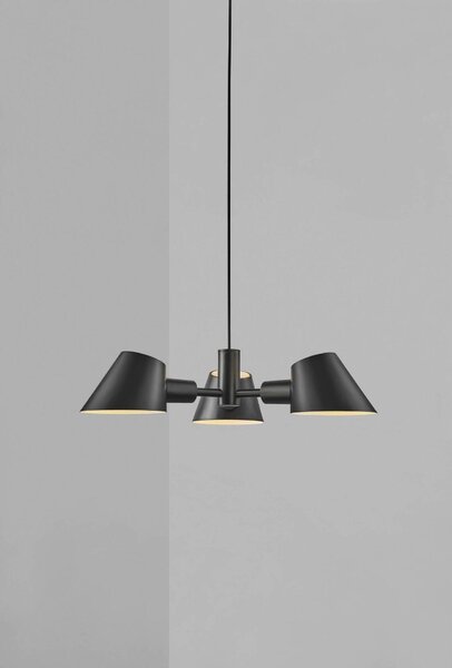 Nordlux 2120703003 Stay, černý lustr 3xE27, průměr 60cm