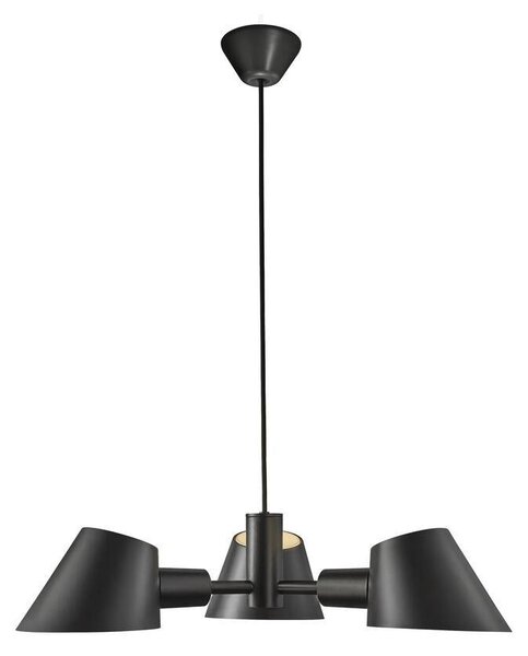 Nordlux 2120703003 Stay, černý lustr 3xE27, průměr 60cm