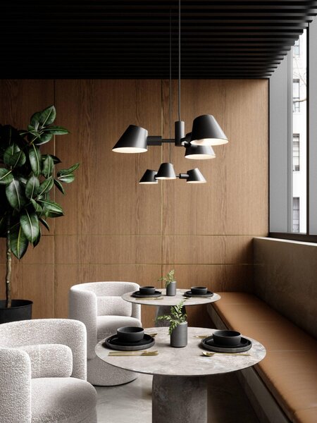 Nordlux 2120703003 Stay, černý lustr 3xE27, průměr 60cm