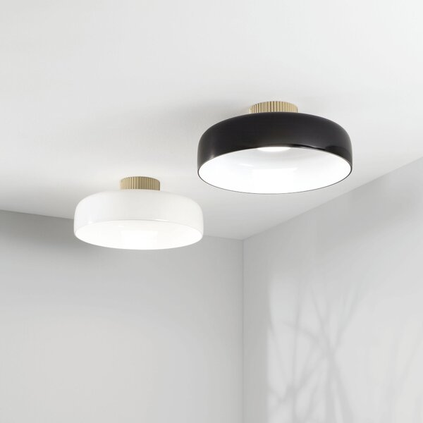 Fabas 3800-65-101 Lunar, černé stropní svítidlo, 1x26W LED 3CCT 2700/3000/4000K krokové stmívání, prům. 42cm