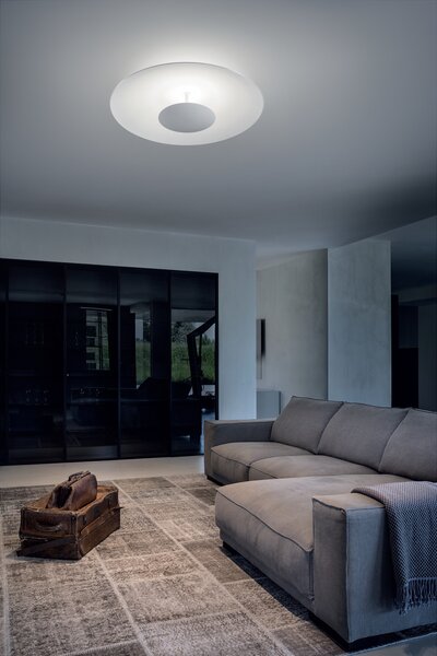 Linea Light 90285 Horizon_S, bílé stropní svítidlo pro nepřímé osvětlení, 34W LED 3000K, Ø 65cm