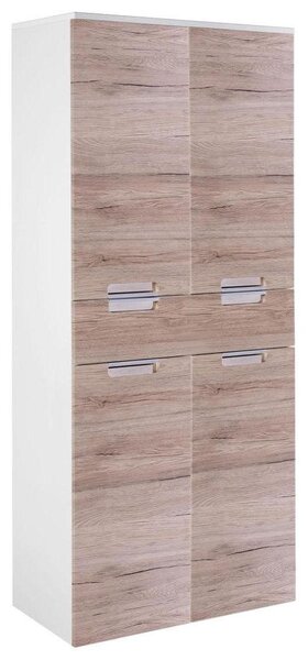 VYSOKÁ SKŘÍŇ, barvy dubu, bílá, 65,0/159,0/35,0 cm Voleo - Koupelnové série