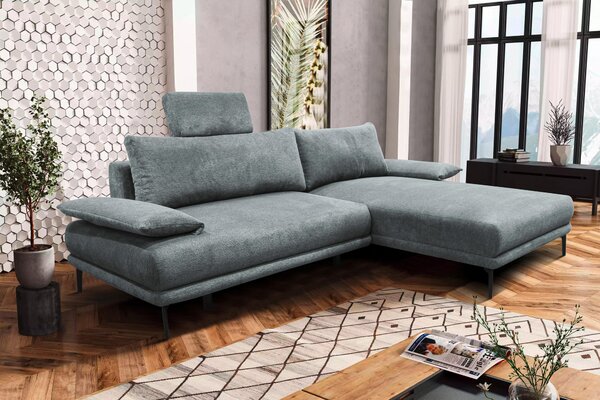 ROHOVÁ SEDAČKA, textil, šedá MID.YOU - Sedací soupravy, Online Only