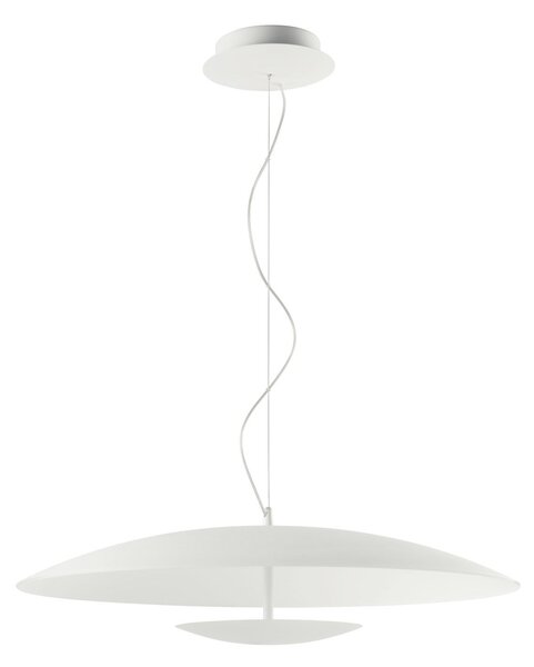 Linea Light 90287 Horizon_P, bílo/zlaté závěsné svítidlo pro nepřímé osvětlení, 34W LED 3000K, Ø 65cm