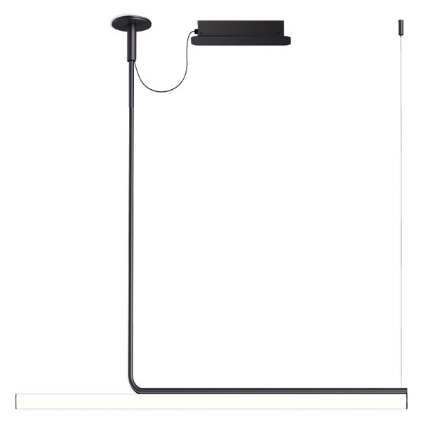 Marset AMBROSIA 120 CERNA- V125 Ambrosia, závěsné lineární svítidlo LED 19,2W 2700K, černá, délka 120cm