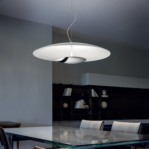 Linea Light 90288 Horizon_P, bílo/chromové závěsné svítidlo pro nepřímé osvětlení, 34W LED 3000K, Ø 65cm