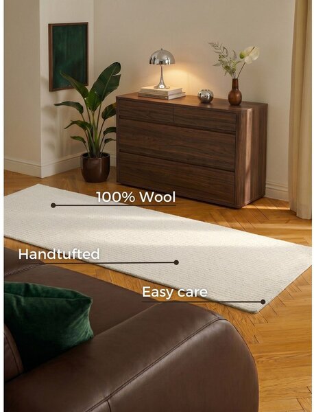 Krémový vlněný běhoun 80x250 cm Eloise – Hanse Home