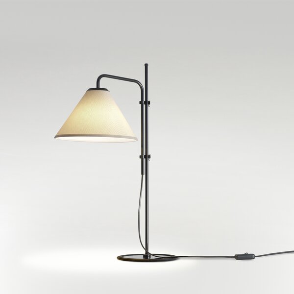 Marset A641-406 Funiculí, černá stolní lampa s pískovým textilním stínidlem, 1xE14, 61cm