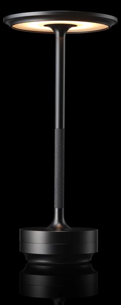 Ambientec Turn Aluminium Black, bateriová lampička z černého hliníku, LED 1800-2500K dotykové stmívání, Ø13x27,5cm, IP66