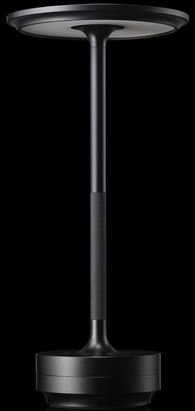 Ambientec Turn Aluminium Black, bateriová lampička z černého hliníku, LED 1800-2500K dotykové stmívání, Ø13x27,5cm, IP66