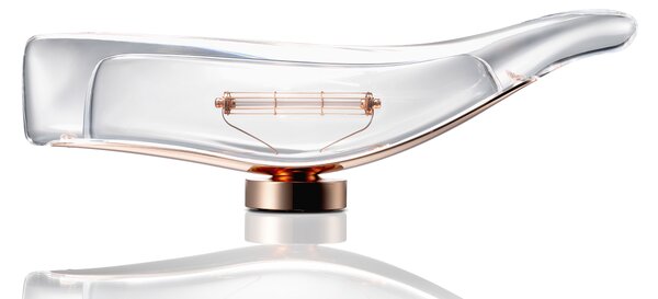 Ambientec Cachalot Clear, bateriová lampička z čirého akrylu, LED 2000K dotykové stmívání, délka 28,5cm, IP43