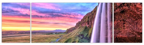 Obraz - Vodopád Seljalandsfoss (170x50 cm)
