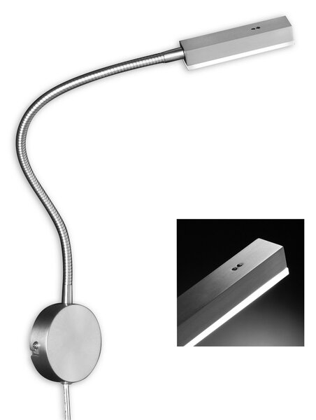NÁSTĚNNÉ LED SVÍTIDLO, 59/8/48 cm - Nástěnná svítidla k posteli