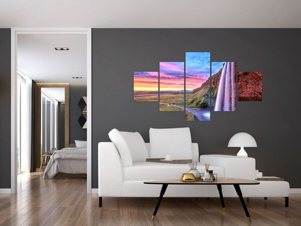Obraz - Vodopád Seljalandsfoss (125x70 cm)