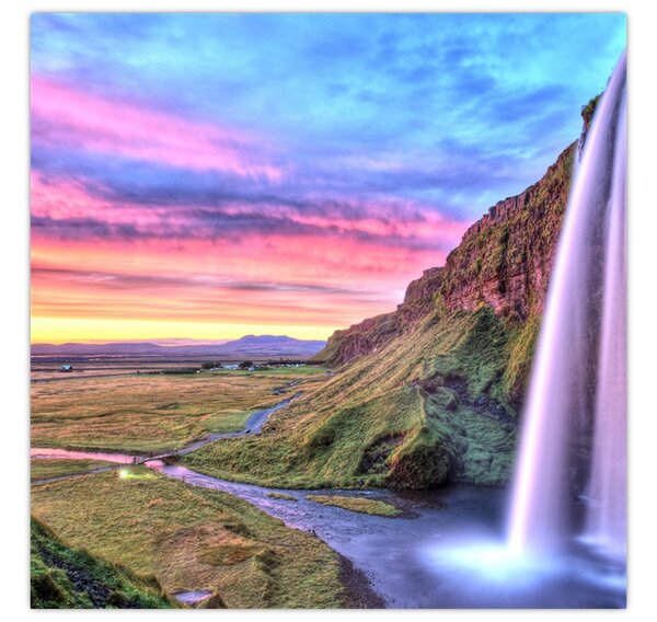 Obraz - Vodopád Seljalandsfoss (30x30 cm)