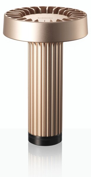 Ambientec Fotica Rose, přenosná lampička z růžového hliníku, LED 1800-2500K dotykové stmívání, Ø13x20,5cm, IP66