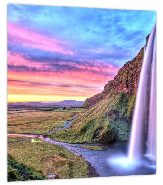 Obraz - Vodopád Seljalandsfoss (30x30 cm)