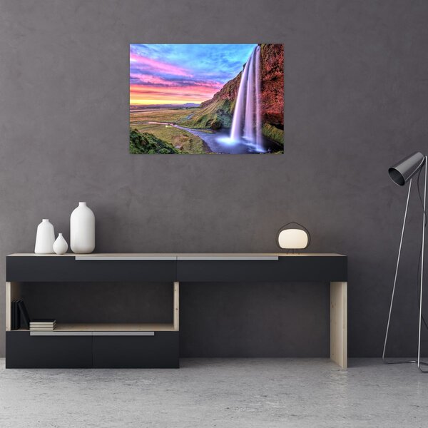 Obraz - Vodopád Seljalandsfoss (70x50 cm)