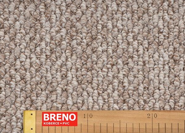 Breno Metrážový koberec NEW TOPAZ 68 béžový, šíře 400 cm, Béžová