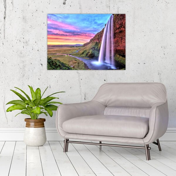 Obraz - Vodopád Seljalandsfoss (70x50 cm)