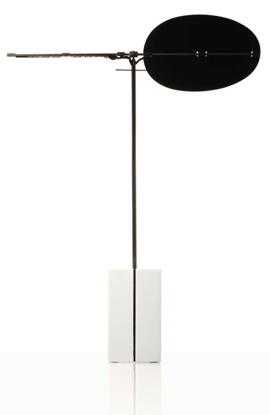 Ambientec Sage White, přenosná černobílá lampička, LED 2200-2400K dotykové stmívání, výška 29,9cm