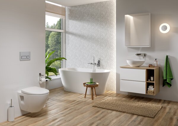 Cersanit Moduo sada wc s mísou a sedátkem závěsná bez splachovacího kruhu bílá S701-725