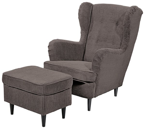 KŘESLO UŠÁK, textil, mokka MID.YOU - Online Only křesla & taburety, Online Only