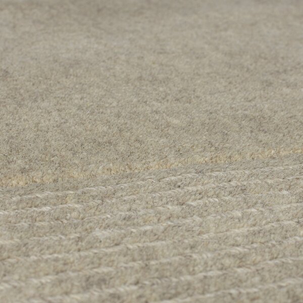 Flair Rugs, Ručně tkaný běhoun Tuscany Textured Wool Border Natural, 60x230, béžová, ložnice