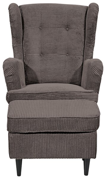 KŘESLO UŠÁK, textil, mokka MID.YOU - Online Only křesla & taburety, Online Only