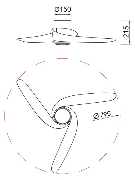 Mantra 9061 Groenland XS, lopatkový ventilátor se svítidlem a dálk. ovladačem, LED 24W 2700-5000K, bílá, průměr 79,5cm