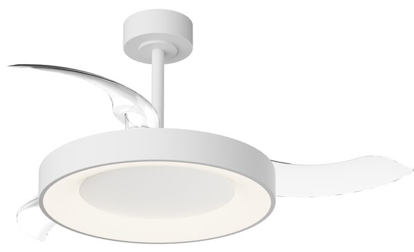 Mantra 9010 Niseko M, rozvinovací ventilátor se svítidlem a dálk. ovladačem, LED 50W 2700-5000K, bílá, průměr 49/106cm