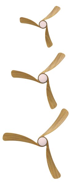 Mantra 9054 Nemo XS, lopatkový ventilátor se svítidlem a dálk. ovladačem, LED 18W 2700-5000K, bílá/dřevěná, průměr 72cm
