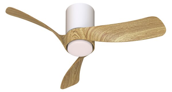 Mantra 9054 Nemo XS, lopatkový ventilátor se svítidlem a dálk. ovladačem, LED 18W 2700-5000K, bílá/dřevěná, průměr 72cm