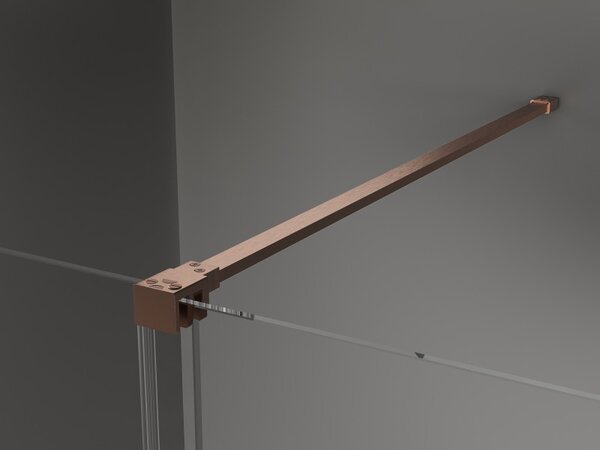 Mexen Velar, posuvné sprchové dveře do otvoru 90 cm, 8mm sklo námraza, měděná matná, 871-090-000-31-65