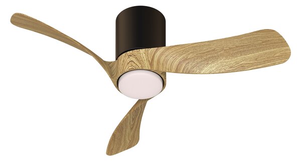 Mantra 9562 Nemo II XS, lopatkový ventilátor se svítidlem a dálk. ovladačem, LED 15W 3000-5000K, černá/světlé dřevo, průměr 72cm