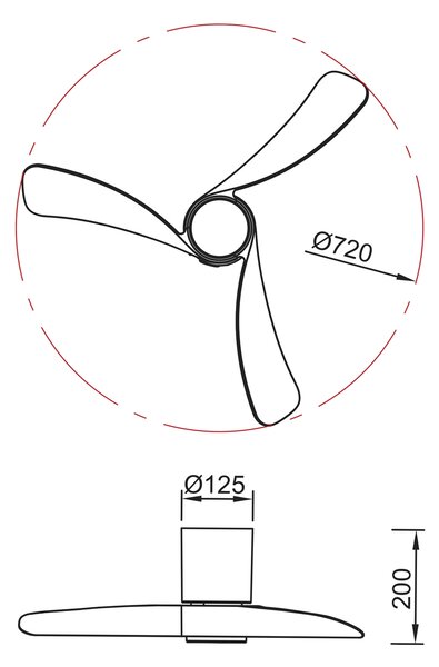 Mantra 9054 Nemo XS, lopatkový ventilátor se svítidlem a dálk. ovladačem, LED 18W 2700-5000K, bílá/dřevěná, průměr 72cm